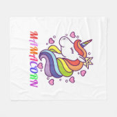 Cute Mamacorn Unicorn Ma Birthday Outfit Rainbow Fleece Deken (Voorkant (Horizontaal))