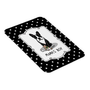 Cute Mama's Boy Boston Terrier (zwarte hond) Magneet