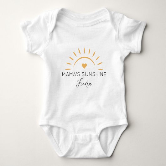 Cute Mama's Sunshine Persoonlijk Romper (Voorkant)