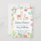 Cute Mamma en baby llama Kaart (Voorkant)