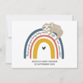 Cute mammie en Baby Sloth Rainbow - Hartelijk dank Kaart (Voorkant)