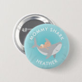 Cute mammie Shark Button (Voorkant /achterkant)