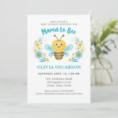 Cute mammie to bee Boy Baby shower Kaart (Staand voorkant)