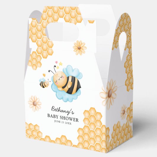 Cute mammie-to-bee Summer Baby shower Bedankdoosjes (Geopend)