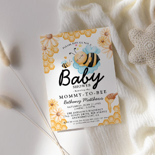 Cute mammie-to-bee Summer Baby shower Kaart