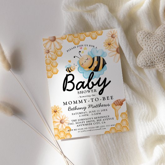 Cute mammie-to-bee Summer Baby shower Kaart