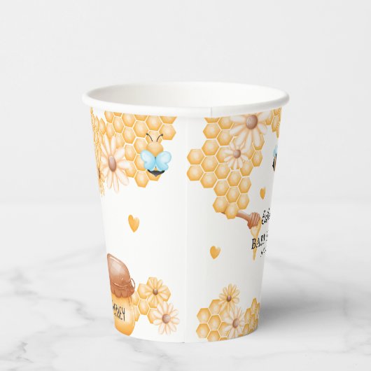 Cute mammie-to-bee Summer Baby shower Papieren Bekers (Rechts)