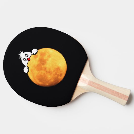 Cute man in the moon tafeltennisbatje (Zijkant)