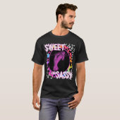 Cute Manatee 90s Nostalgia Rainbow Leopard Print T T-shirt (Voorkant volledig)