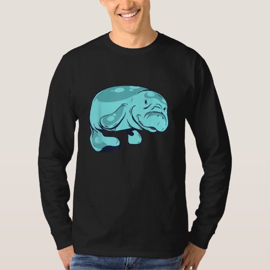Cute Manatee  Aquatic Animal Sea Animal Manatee T-shirt (Voorkant)
