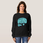 Cute Manatee  Aquatic Animal Sea Animal Manatee Trui (Voorkant volledig)