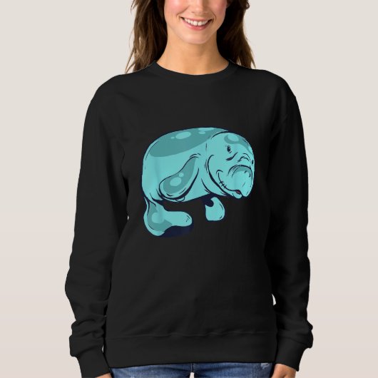 Cute Manatee  Aquatic Animal Sea Animal Manatee Trui (Voorkant)