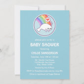 Cute Manatee Baby Shower-uitnodigingen Kaart (Achterkant)