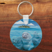 Cute Manatee Basic Sleutelhanger (Voorkant)