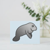 Cute Manatee Briefkaart (Staand voorkant)
