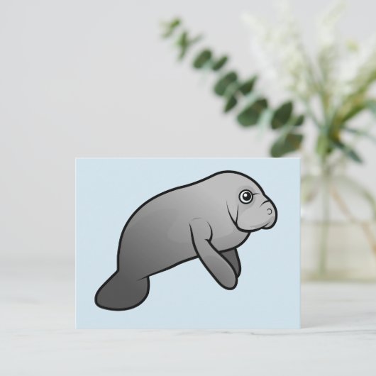 Cute Manatee Briefkaart (Staand voorkant)