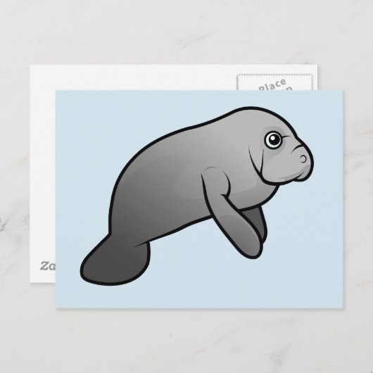 Cute Manatee Briefkaart (Voorkant / Achterkant)