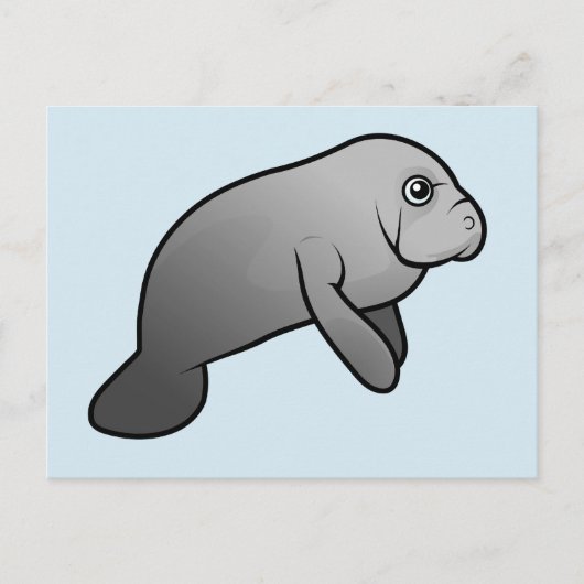 Cute Manatee Briefkaart (Voorkant)