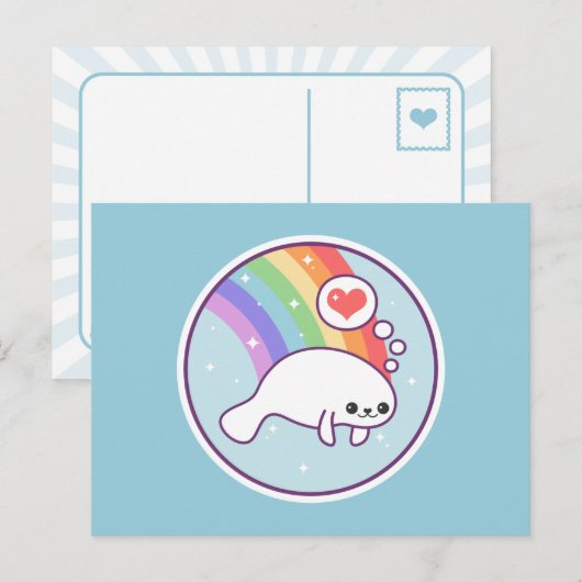 Cute Manatee Briefkaart (Voorkant / Achterkant)