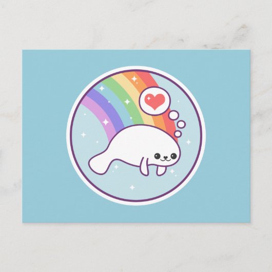 Cute Manatee Briefkaart (Voorkant)