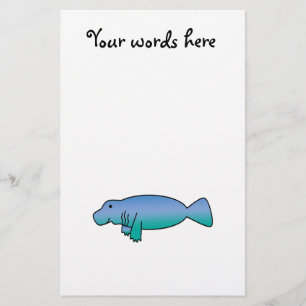 Cute manatee briefpapier