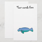 Cute manatee briefpapier (Voorkant / Achterkant)