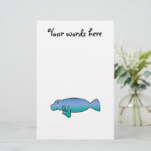 Cute manatee briefpapier (Staand voorkant)