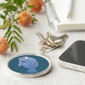 Cute Manatee Hugger Cartoon Animal Sleutelhanger (Zijkant)