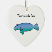 Cute manatee keramisch ornament (Rechts)