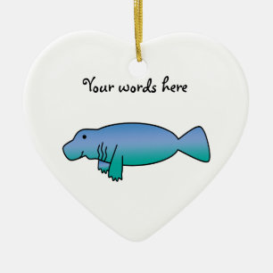 Cute manatee keramisch ornament