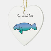 Cute manatee keramisch ornament (Links)