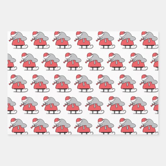 Cute Manatee Kerstmis Inpakpapier Vel (Voorkant)