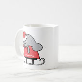 Cute Manatee kerstnaam Mok (Voorkant links)