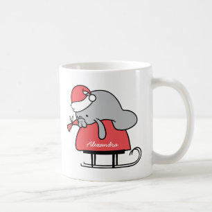 Cute Manatee kerstnaam Mok