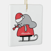Cute Manatee kerstversiering Keramisch Ornament (Rechts)