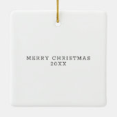 Cute Manatee kerstversiering Keramisch Ornament (Achterkant)