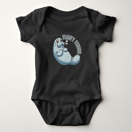 Cute Manatee Lover Floaty Potato Fun Romper (Voorkant)