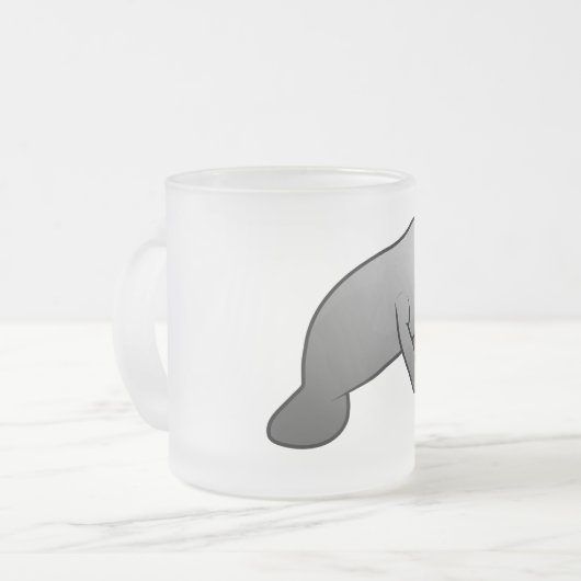 Cute Manatee Matglas Koffiemok (Voorkant links)