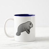 Cute Manatee Tweekleurige Koffiemok (Links)