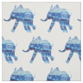 Cute Mandala Elephant Art Stof (Swatch)