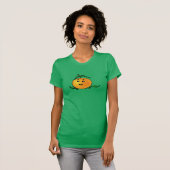 Cute Mandarin Oranje met glimlachend gezicht T-shirt (Voorkant volledig)