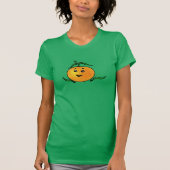 Cute Mandarin Oranje met glimlachend gezicht T-shirt (Voorkant)
