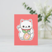 Cute Maneki Neko Briefkaart (Staand voorkant)