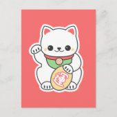 Cute Maneki Neko Briefkaart (Voorkant)