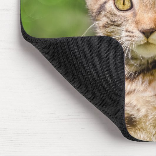 Cute Maneki Neko Cat Kitten Funny Beckoning Pose Muismat (Hoek)