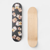 Cute Maneki Neko Japanese Lucky Cat Pattern Persoonlijk Skateboard (Voorkant)