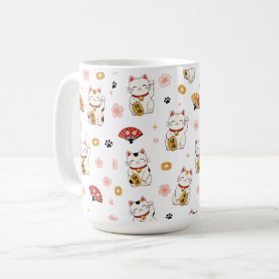 Cute Maneki Neko Patronenmok   Gelukskat  Koffiemok