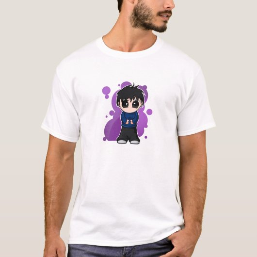 Cute Manga/Anime boy T-shirt (Voorkant)
