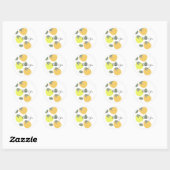 Cute Mango Oranje Yellow Fruit Dank u Ronde Sticker (Vel)