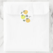 Cute Mango Oranje Yellow Fruit Dank u Ronde Sticker (Tas)